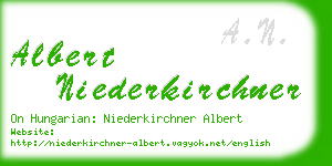 albert niederkirchner business card